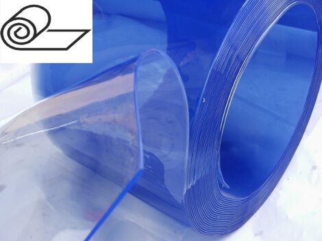 PVC-Lamelle, transparent, 30 cm, 2 mm, Rolle 25 m