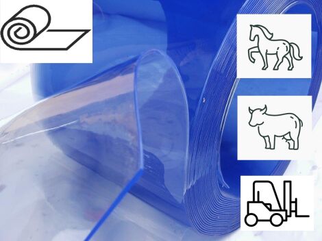 PVC-Lamelle 30cm, 3mm, Rolle 25m, transparent