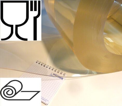 PVC-Lamelle Lebensmittelkontakt, 50m Rolle, 20 cm, 2mm