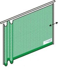 Windschutz-Vorhangsystem einfach
