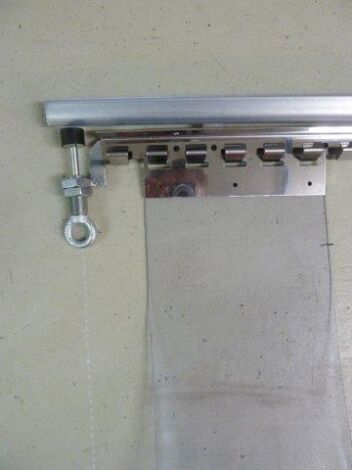 Streifenvorhang verschiebbar 1,0m Breite (2,0m Schiene) inkl. Bremse