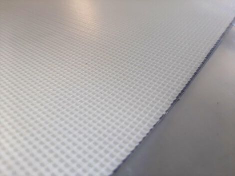 PVC-Plane transparent/weiß fadenverstärkt, 3,2m