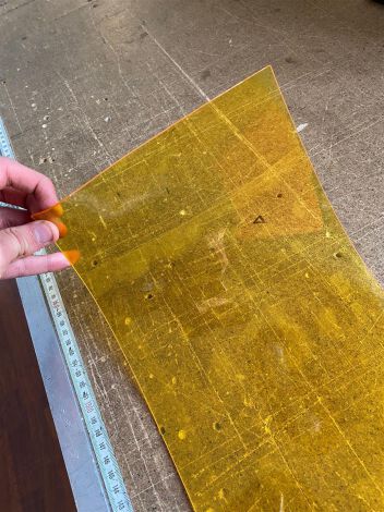PVC-Lamelle gelb-transparent, 50m, 20cm x 2mm, anti insect