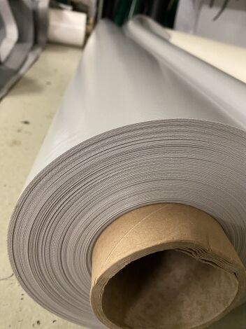 PVC-Plane hellgrau 3,0m, 900gr/m² schwer entflammbar, Meterware