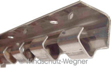 Edelstahlhalterung Einzelteile, 176 cm