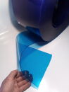 PVC-Lamelle BLAU-transparent 20cm, 2mm, Rolle 50m